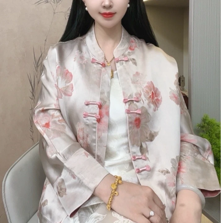 【初夏】新款春季中国风新中式上衣宽松国风立领气质显瘦外套