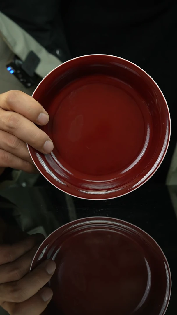 【闪购商品】瓷片景德镇上庄陶瓷霁红盘子