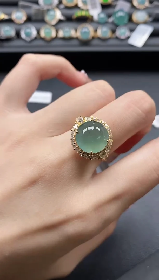 【闪购商品】翡翠戒指银S925镶嵌11111