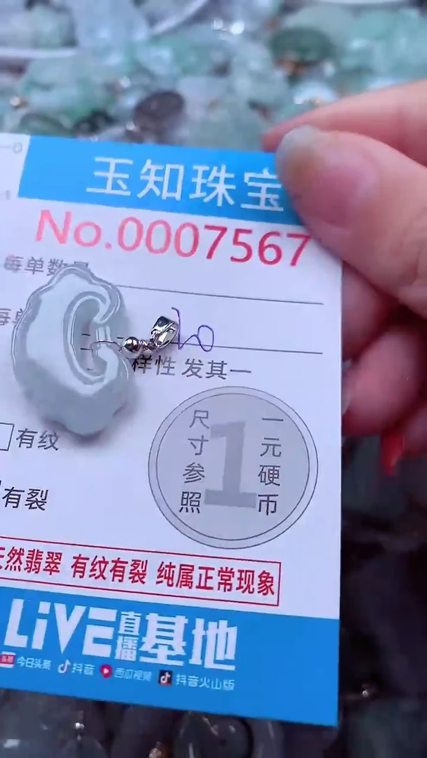 吊坠(不含链)未镶嵌翡翠7567