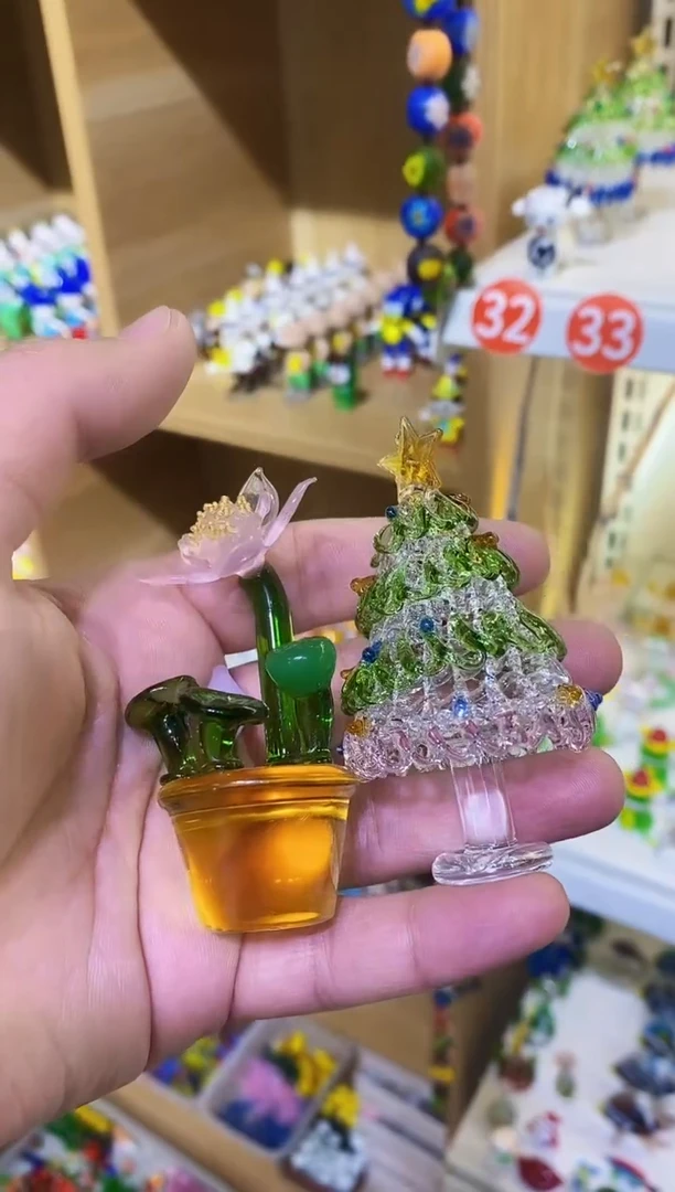 【闪购商品】琉璃手工艺品荷花+圣诞树