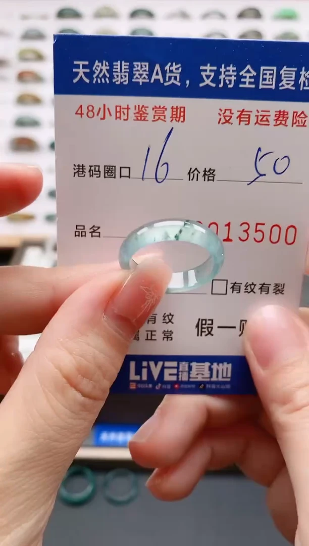 翡翠戒指未镶嵌天然A货翡翠戒圈3500