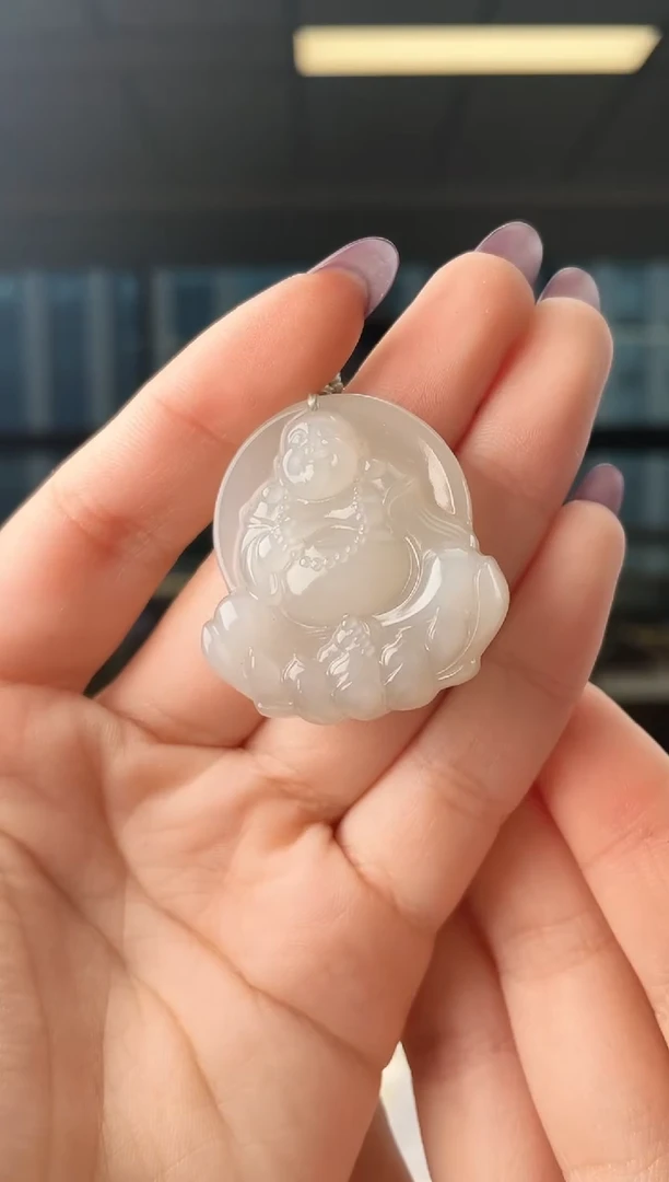 颈饰未镶嵌和田玉佛牌 无