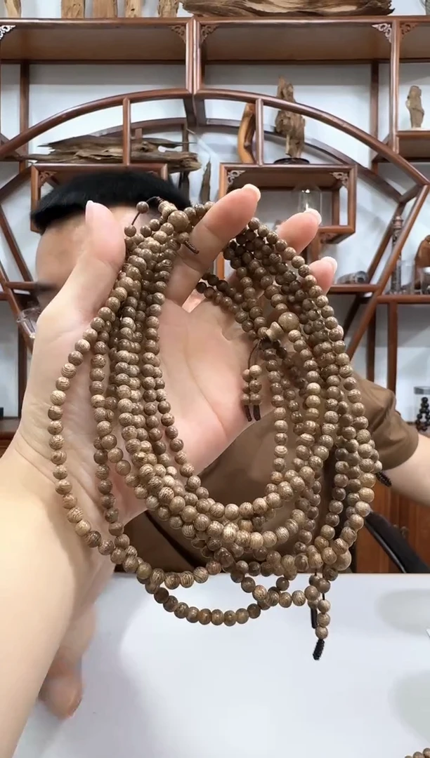 沉香手串尖峰岭 土沉香0.5圆珠多圈 多样性发一