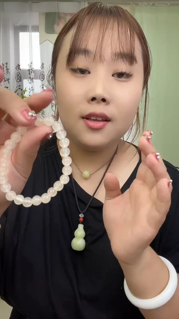 玉藕粉手串卡8mm