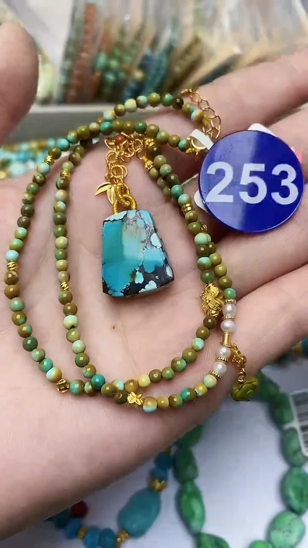 【闪购商品】绿松石项链银S925镶嵌253