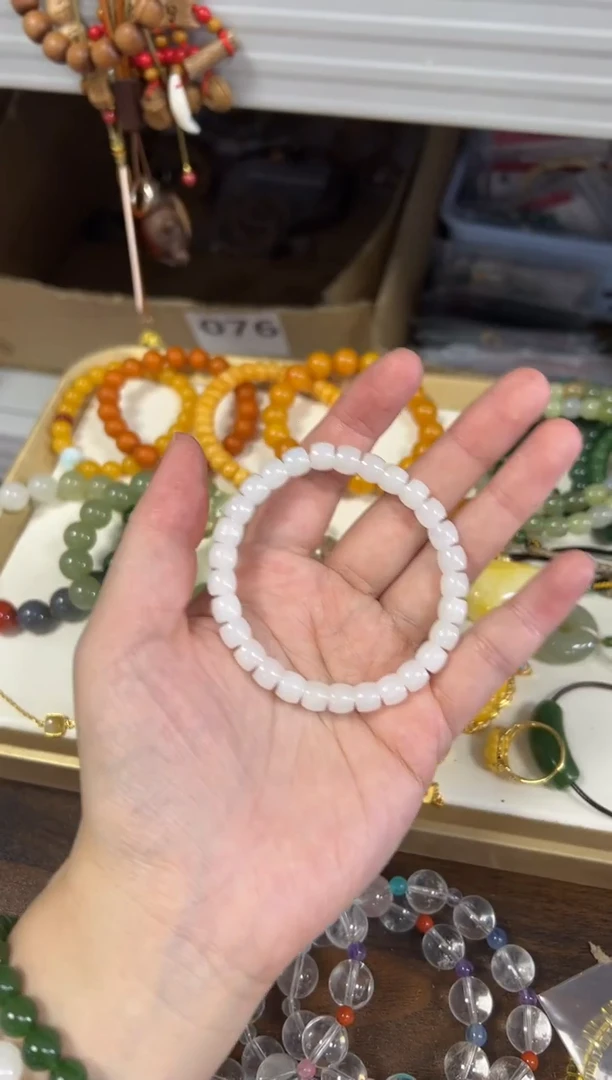 未镶嵌手链和田玉多****?孤品和田玉白玉直切手链[0431]