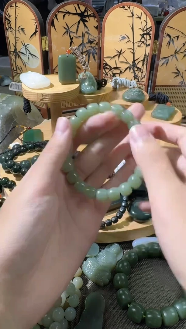 未镶嵌手串和田玉新疆和田玉青白玉精工直切手串