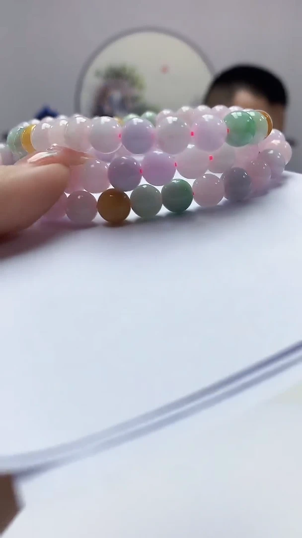 【闪购商品】定制翡翠未镶嵌4812DD-毛货珠链26