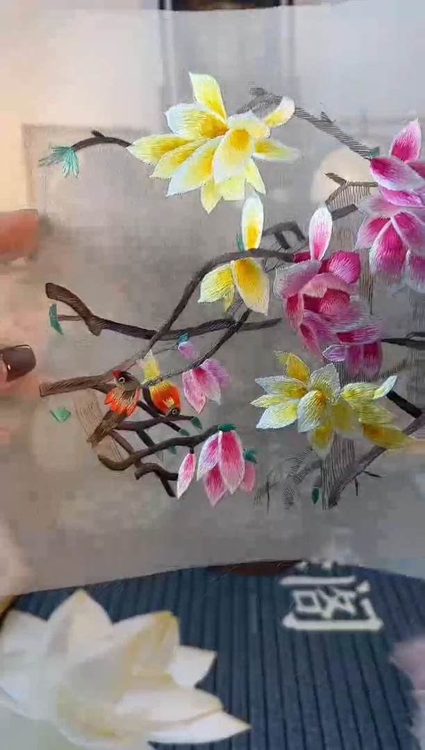 刺绣纯手刺绣工双面绣绣片