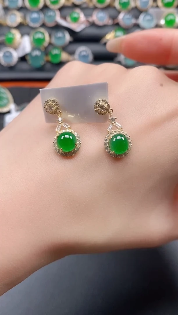 银S925镶嵌戒指翡翠11111111