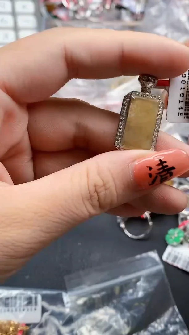 银S925镶嵌戒指翡翠天然A货缅甸翡翠