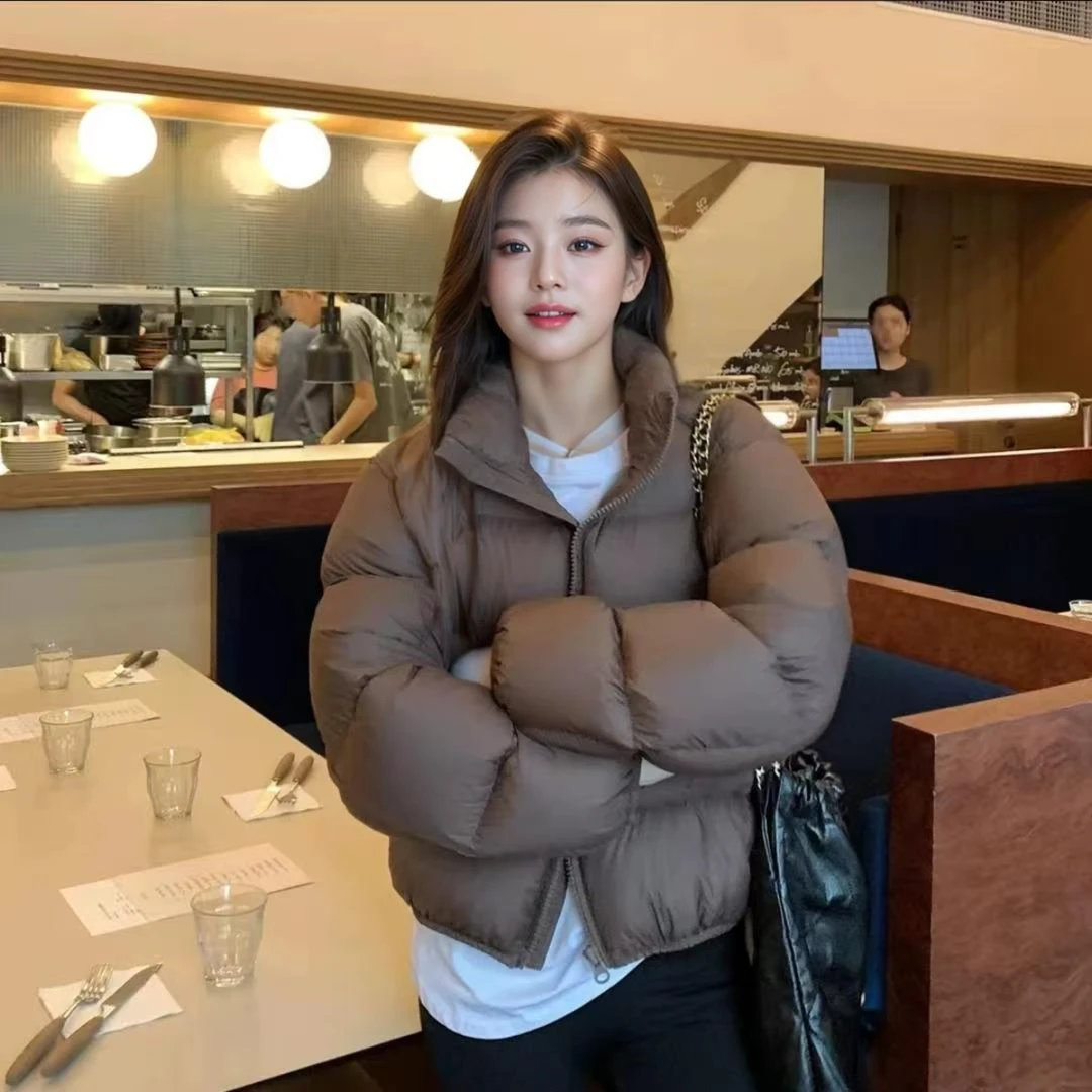 2025冬季新款肯豆款立领女款加厚短款白鸭绒羽绒服爆款外套