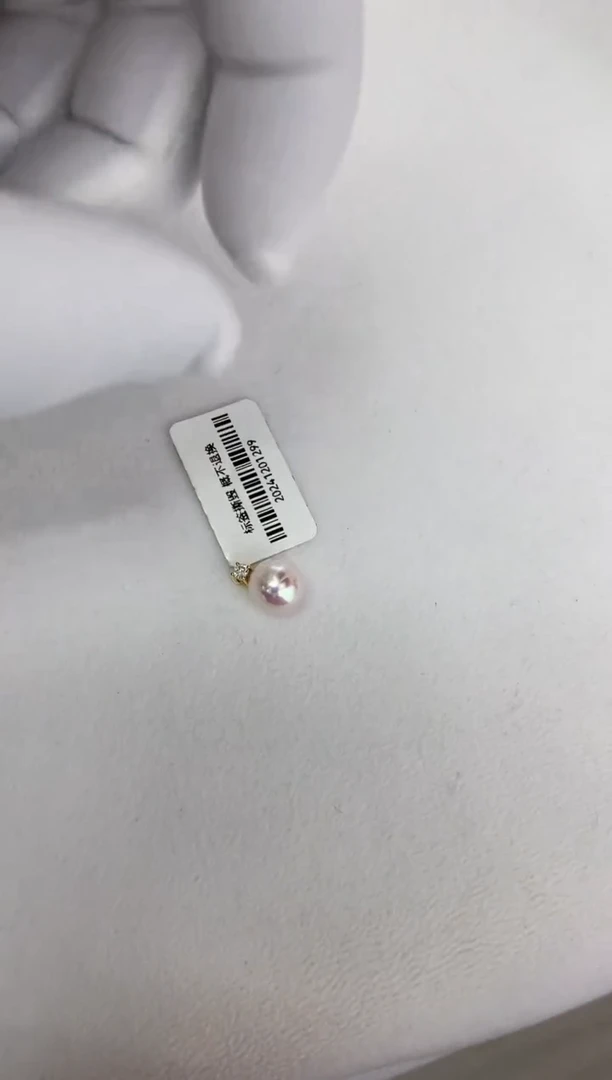 【闪购商品】海水珍珠颈饰18K金镶嵌王妃8-8.5（赠送银链子