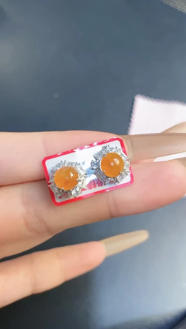 银S925镶嵌戒指翡翠天然