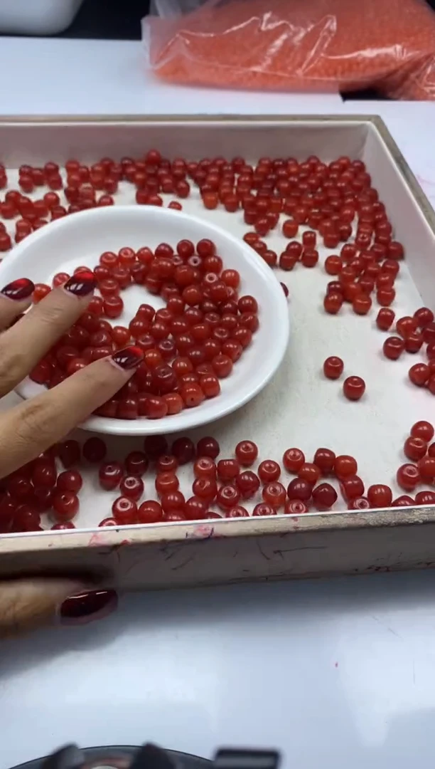 【闪购商品】玛瑙/玉髓颈饰未镶嵌w2255满肉南红老型8*7mm*20颗