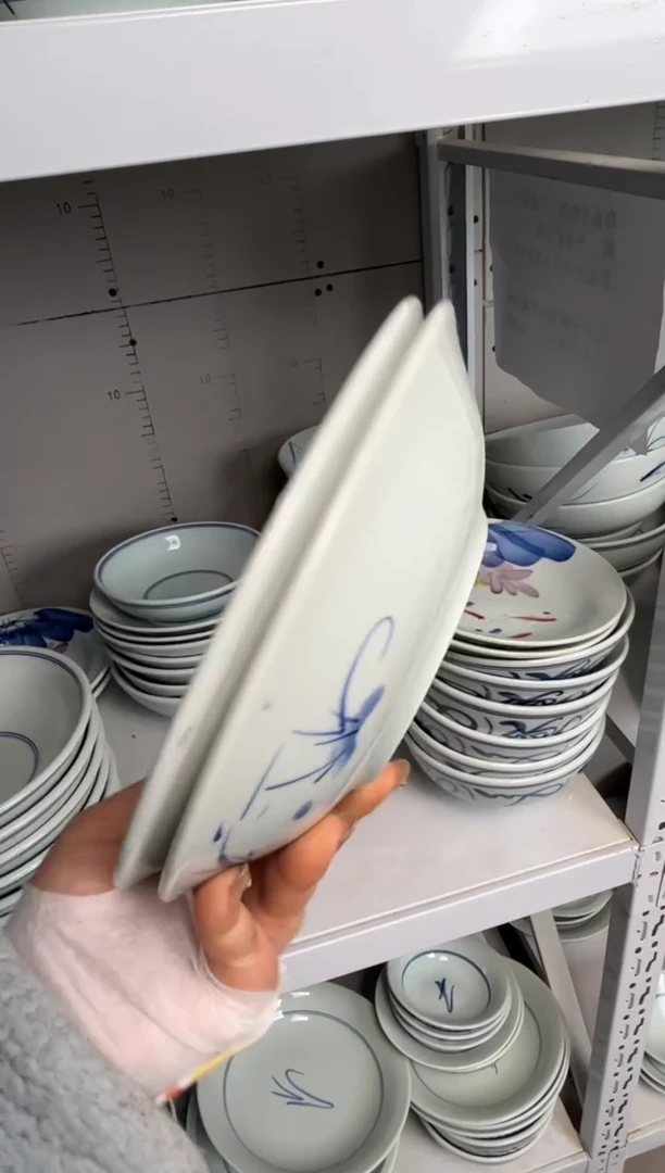 明舟大暇画鱼8寸明式古碗（2只装）