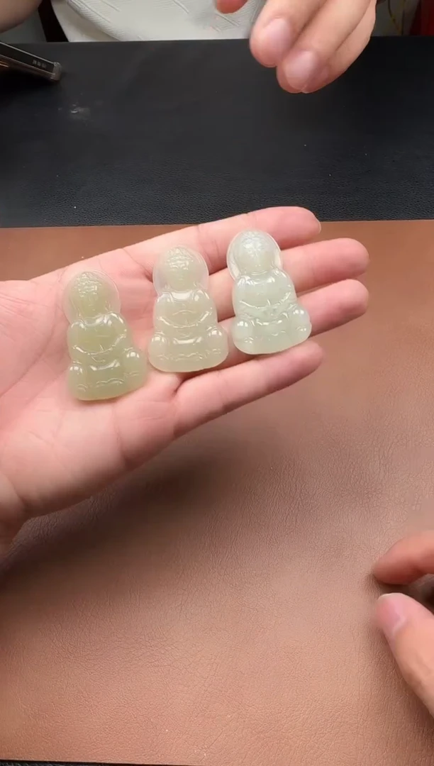 和田玉未镶嵌颈饰和田玉观音30mm吊坠多样性发其一