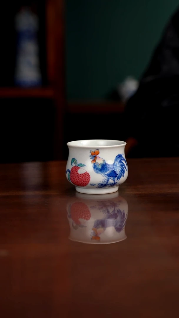 空山明月 新斗彩 大吉大利