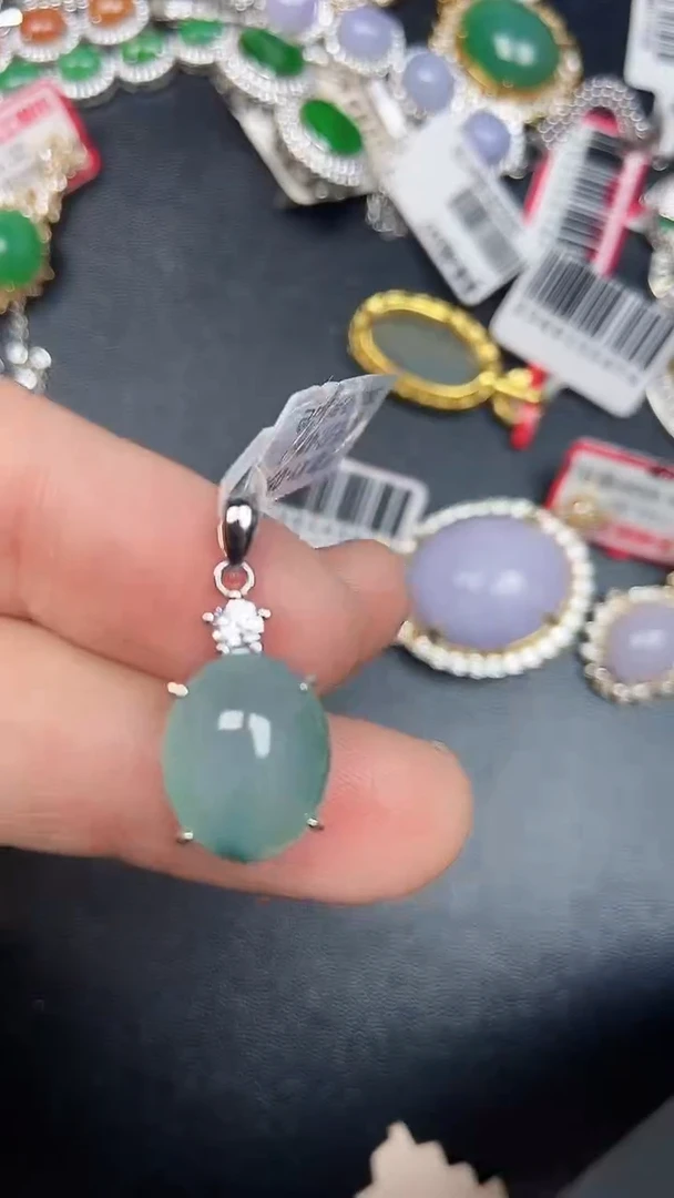 银S925镶嵌戒指翡翠3370