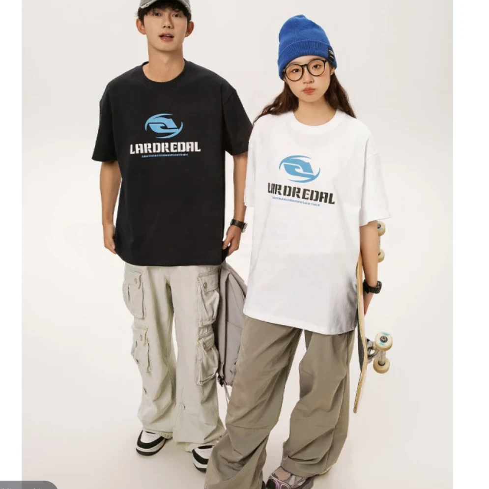 DX808男女同款巴家风日系复古小领口重磅圆领短袖