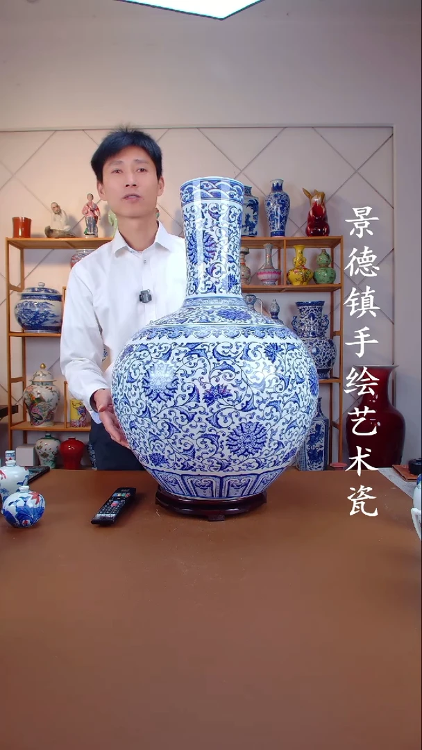 瓶景德镇手工手绘陶瓷摆件88