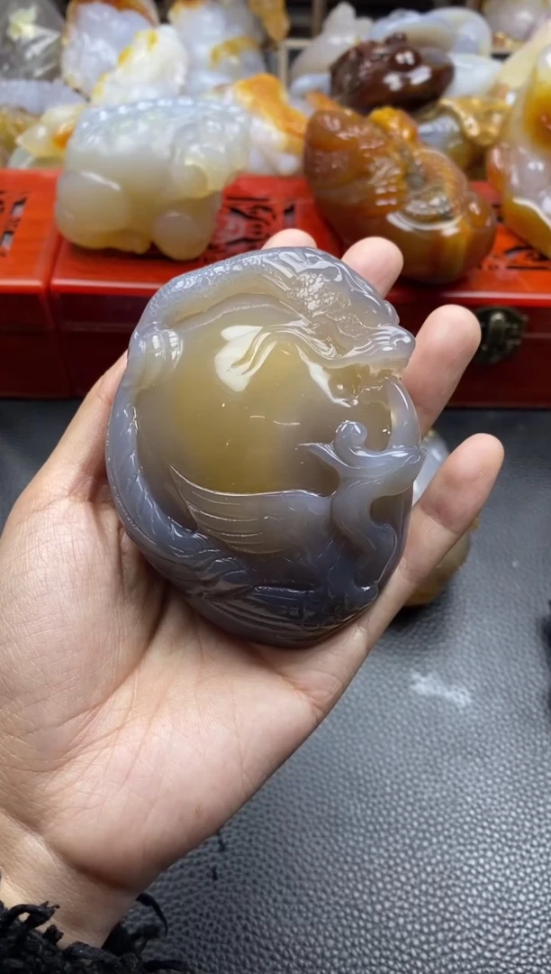 未镶嵌手把玛瑙/玉髓郑****）00