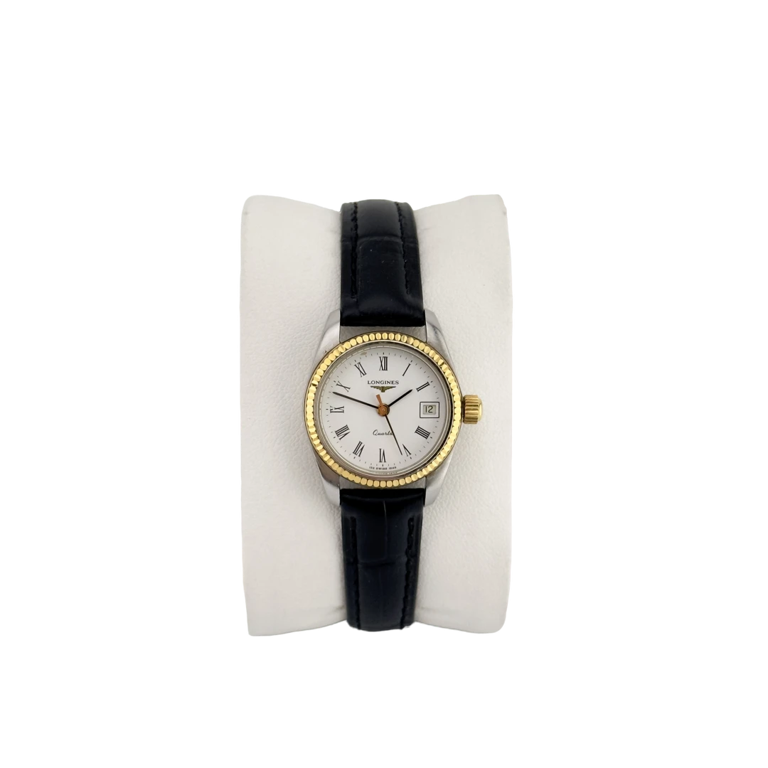 95新 Longines/浪琴 浪琴经典款白罗马盘间金石英女士名表气质