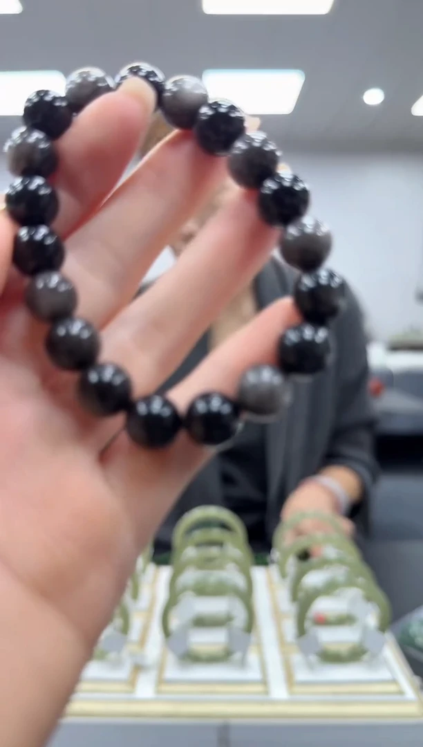 未镶嵌黑曜岩手链多样性发其一ly