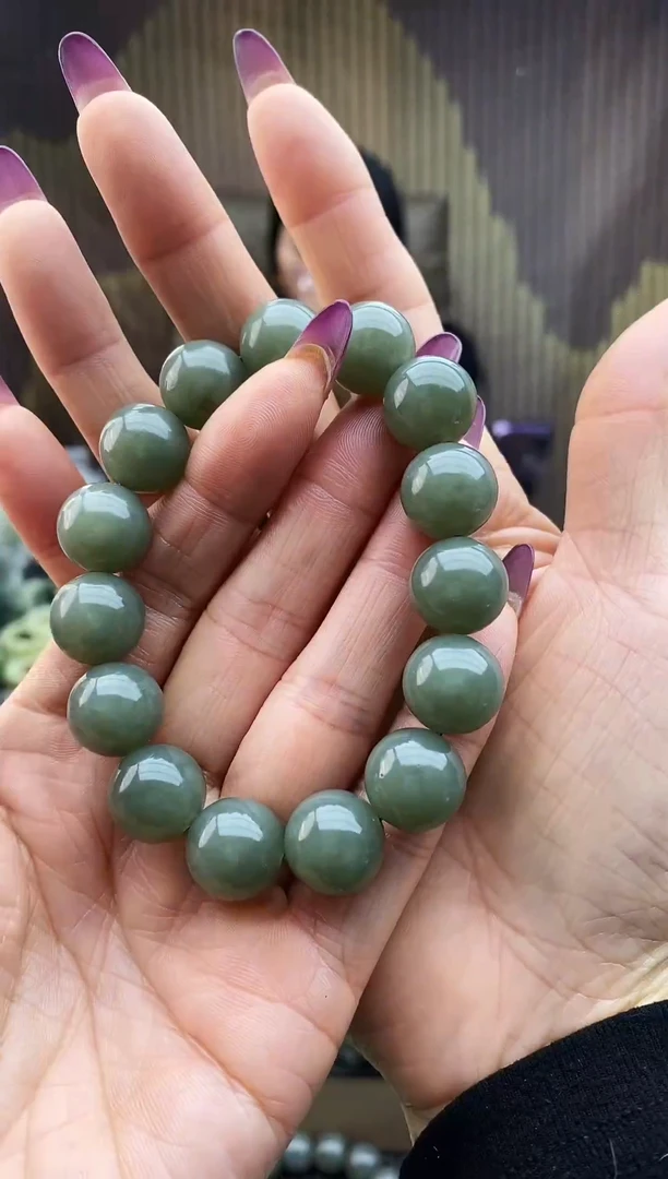 未镶嵌手串和田玉天空蓝14