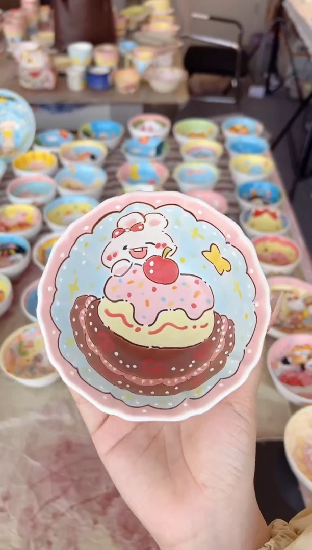 摆件陶景德镇手绘手工陶瓷