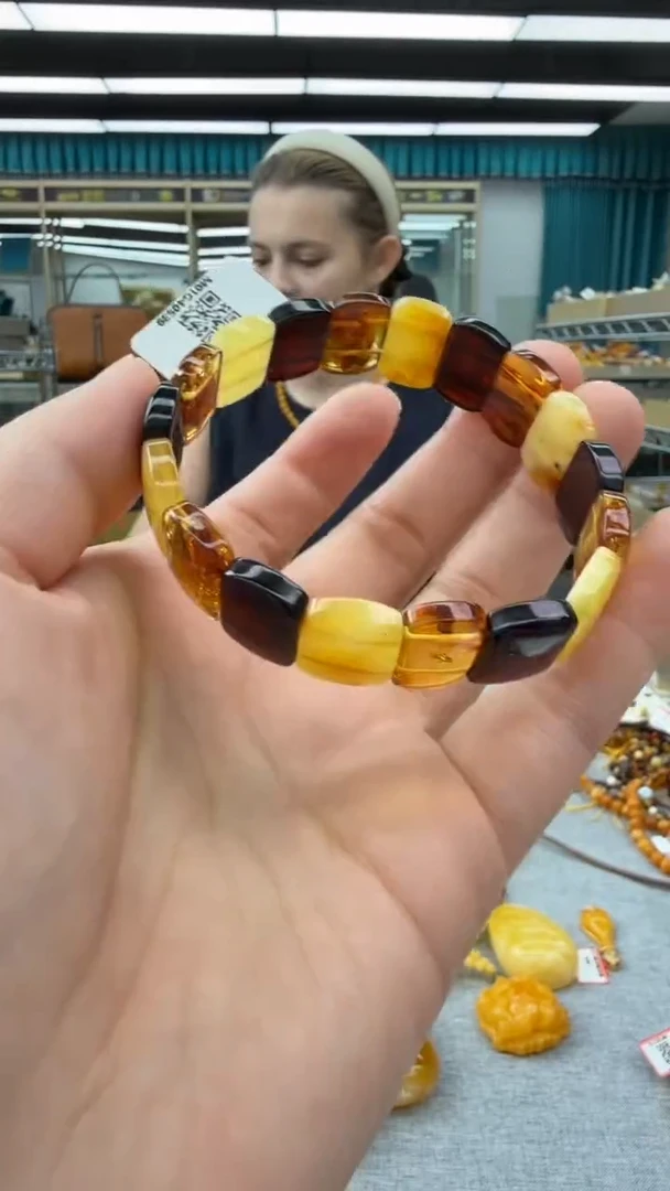 未镶嵌琥珀手链9秒拍号   假一赔三