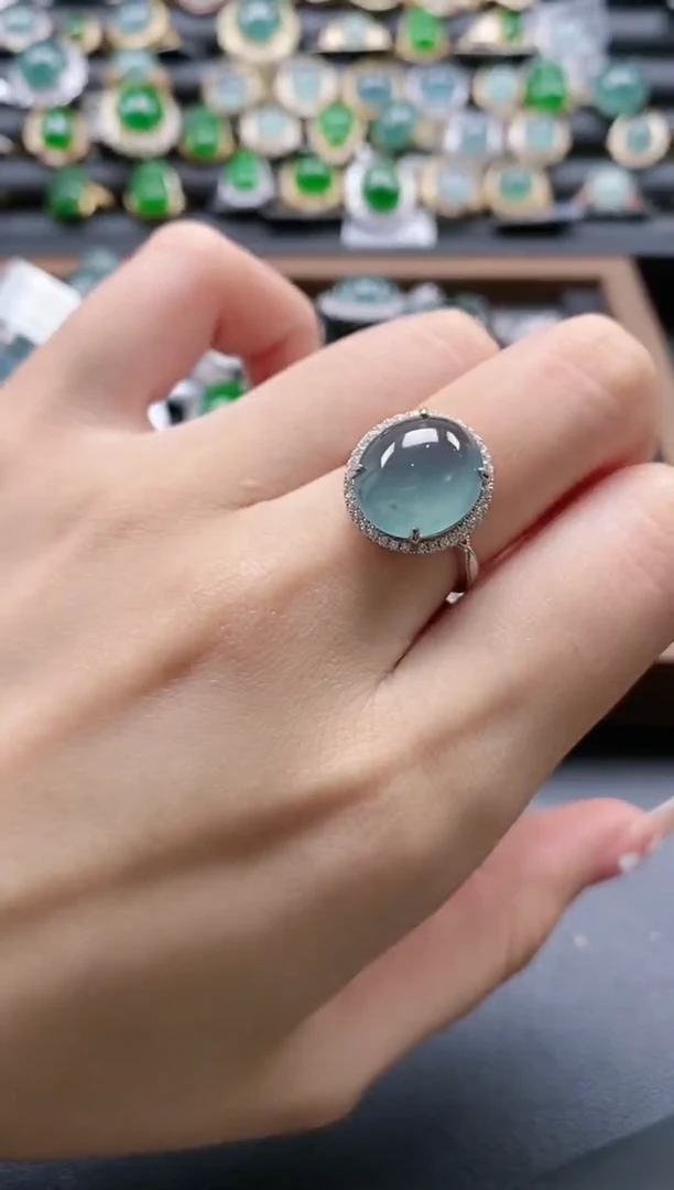 【闪购商品】翡翠戒指银S925镶嵌51151