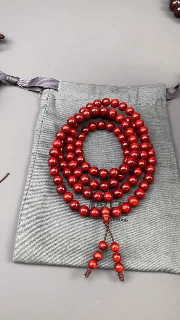 檀香紫檀（小叶紫檀）手串/手链印度小叶紫檀  0.8x108