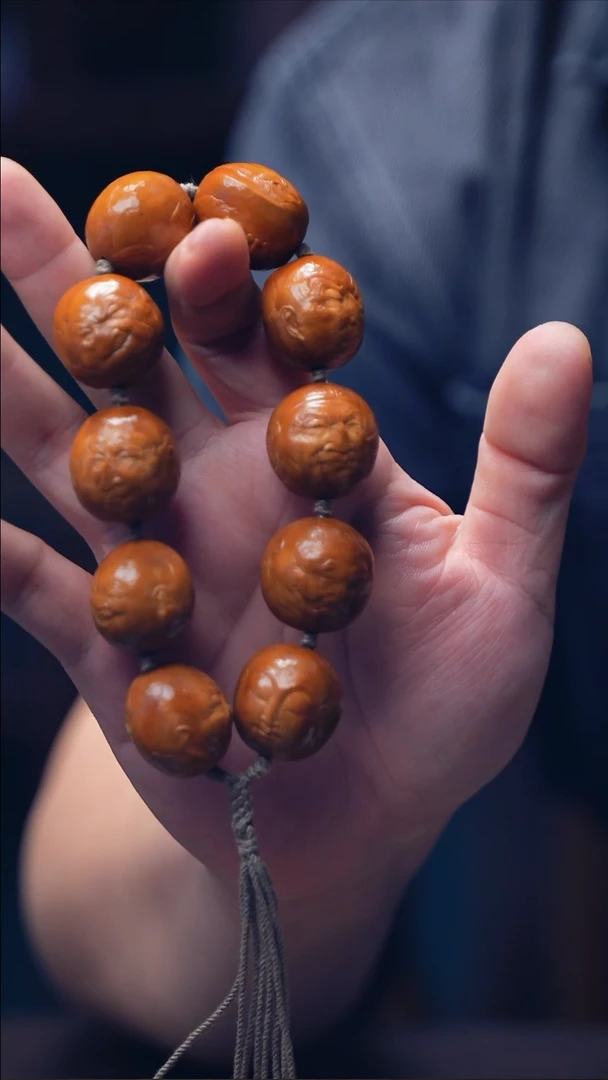 手串/手链橄榄核【薄意十八罗汉】-+