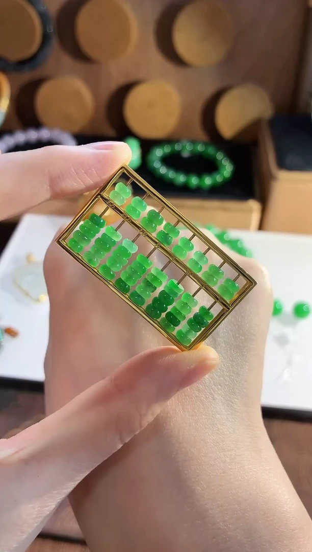 吊坠(不含链)18K金镶嵌翡翠吊坠