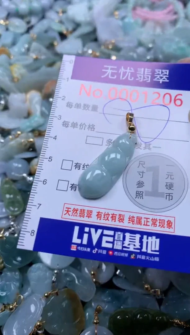 翡翠未镶嵌吊坠(不含链)1206