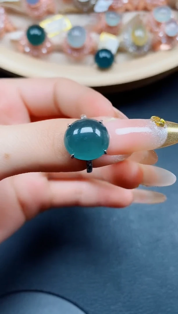 【闪购商品】翡翠戒指银S925镶嵌翡翠