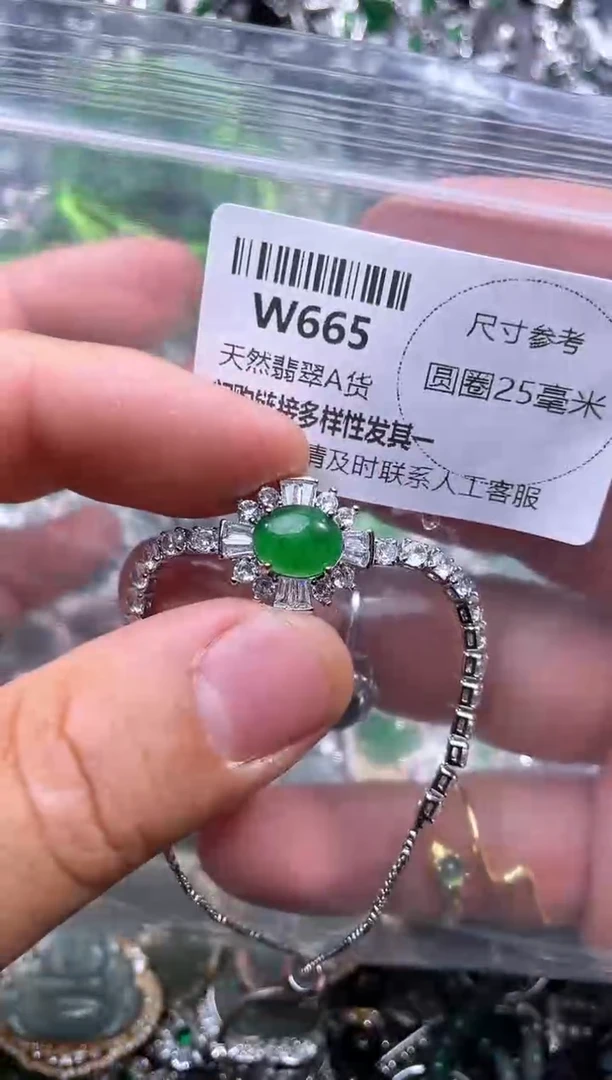 【闪购商品】翡翠颈饰未镶嵌W665手链