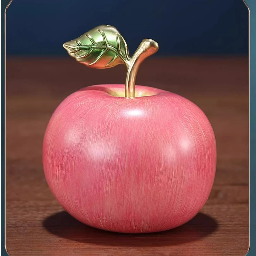 黄铜苹果摆件家居客厅饰品礼物办公室桌面装饰工艺品圣诞节日礼品
