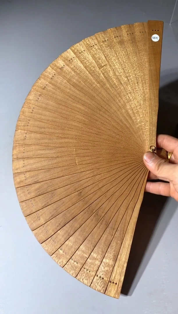 金丝楠587号21cm金丝楠木小叶桢楠扇子