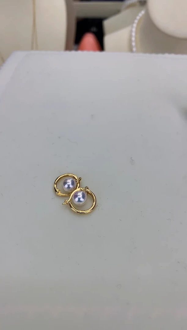 银S925镶嵌DA海水珍珠 GD218 耳扣 7