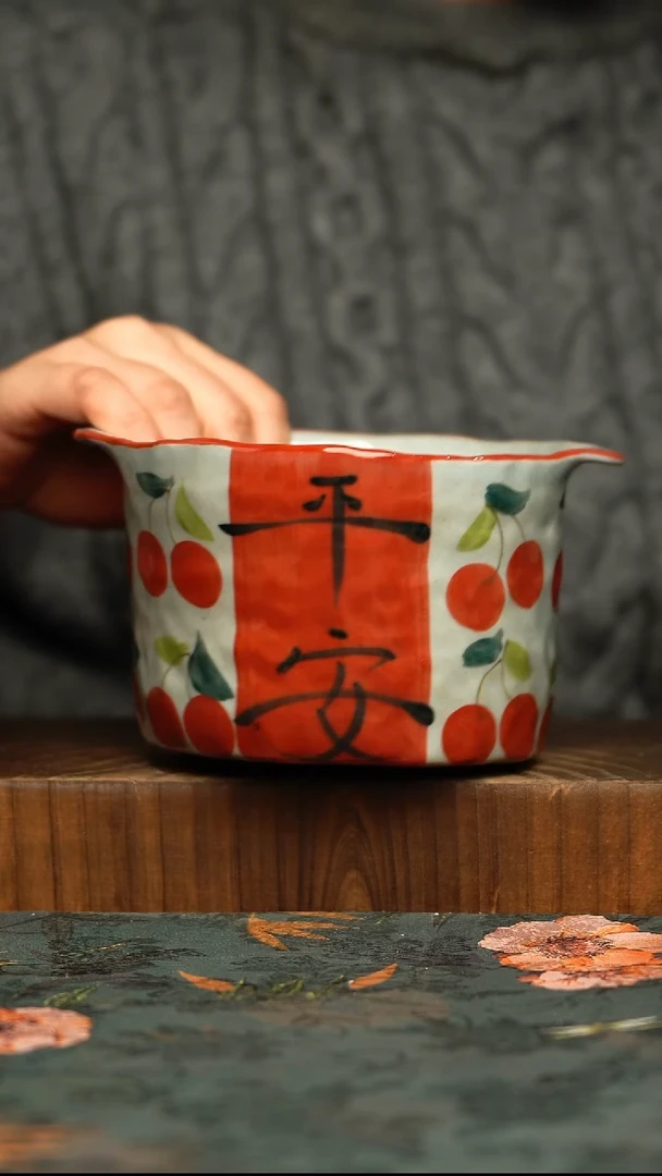 杯釉下彩手工手绘同款陶器