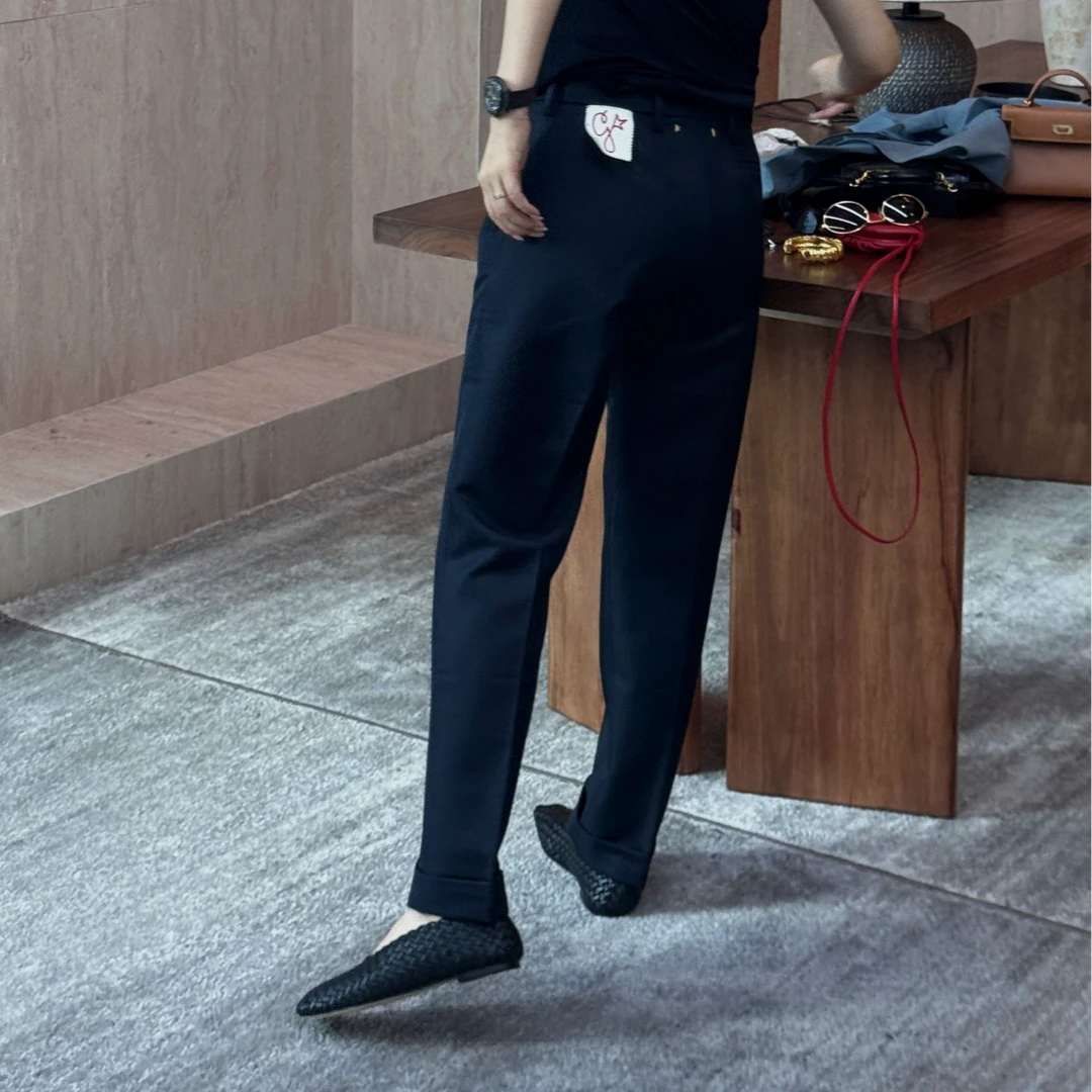 【CHU/2025SSNEW】  贴布绣标西裤NH25127