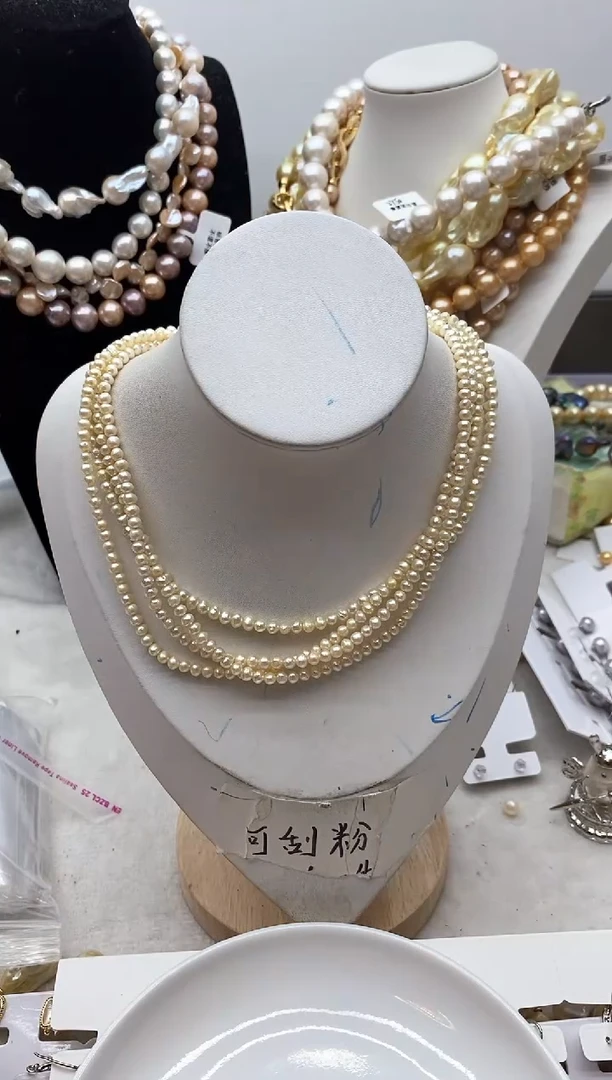 【闪购商品】淡水珍珠颈饰钛钢80