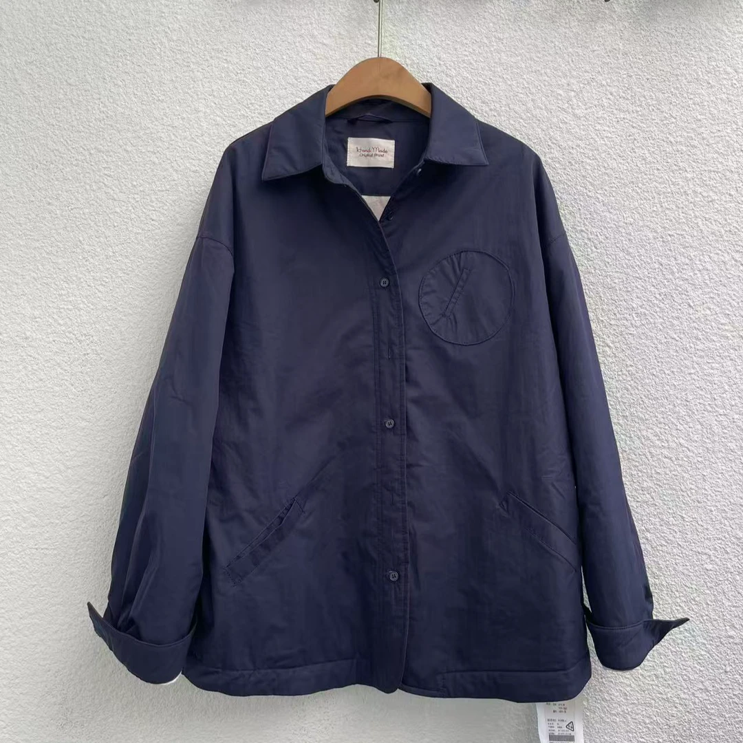 百搭纯棉冬季女保暖防风衬衣棉服棉衣复古宽松外套