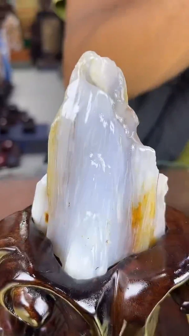 未镶嵌珠宝奇石硅化玉缅甸天然树化玉摆件