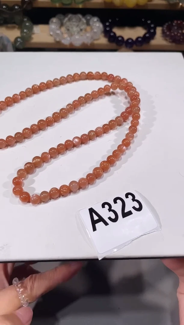 未镶嵌手链长石A323成月光多圈手链6