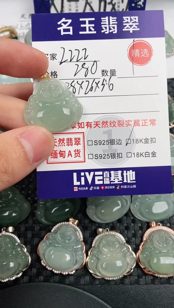 颈饰18K金镶嵌翡翠Z**z·