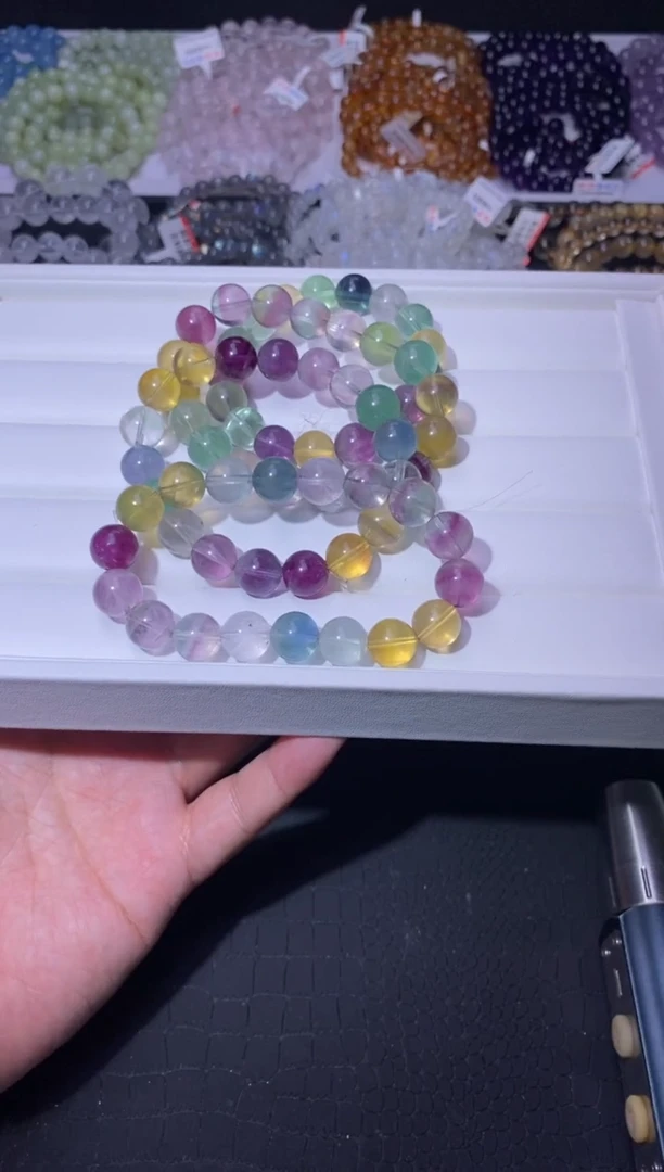 水晶手串未镶嵌11mm彩萤石（多样性发货，发其一）